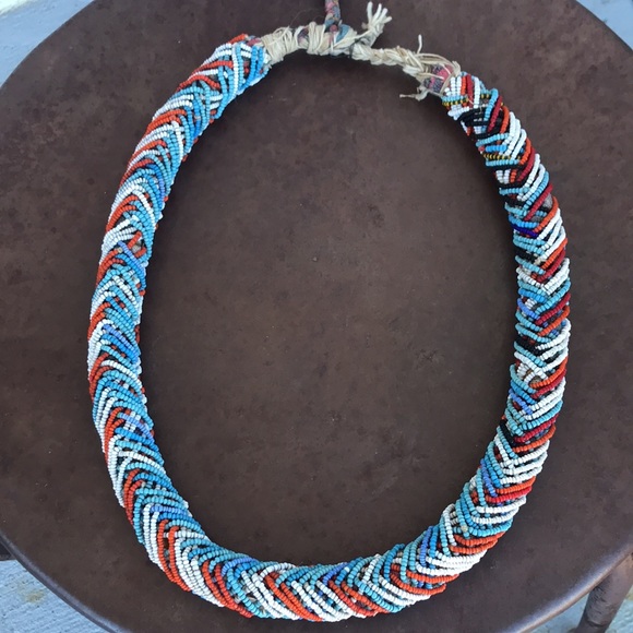 RARE Vintage Navajo handmade seed-bead multi-strand necklace. - Picture 4 of 4